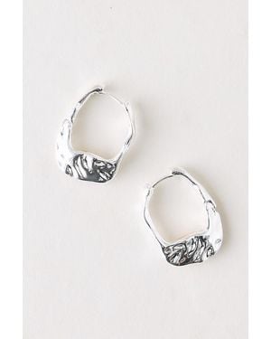 Anthropologie By Sculpted Hoop Earrings - Natural