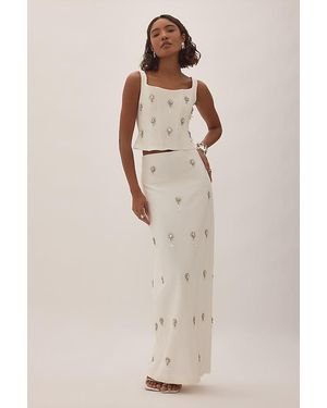 Odd Muse Crystal Maxi Skirt - Natural