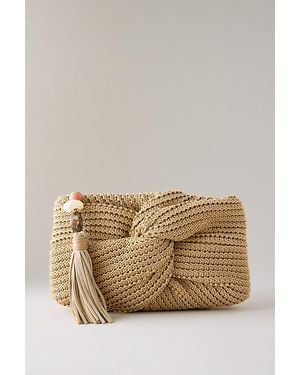 Dolce Vita Elowen Raffia Clutch Bag - Natural
