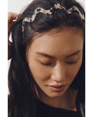 By Anthropologie Zigzag Resin Headbands, Set Of 2 - Black