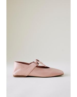 Vicenza Bow Mary Jane Flats - Pink