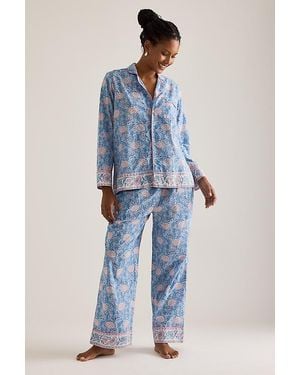 Dilli Grey Long Pyjama Set - Blue