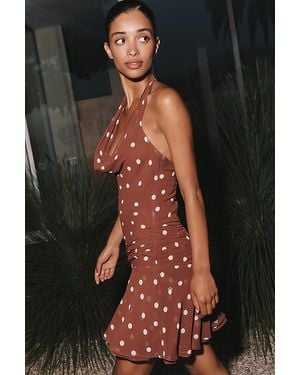 Maeve Halter Mini Dress - Brown