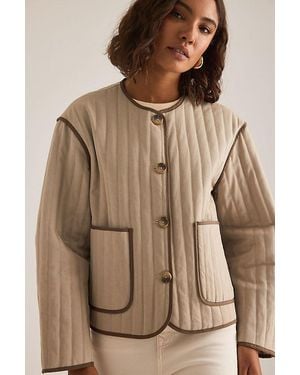 SELECTED Malina Quilted Jacket - Brown
