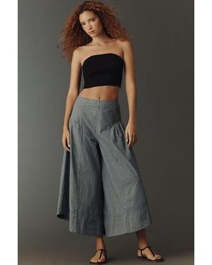 By Anthropologie Basque Waist Culottes - Black