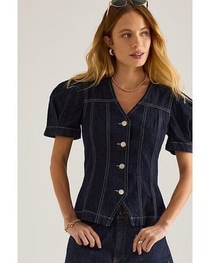 Damson Madder Shell Denim Top - Blue