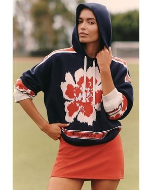 Daily Practice Hooded Graphic Varsity Top - Blue