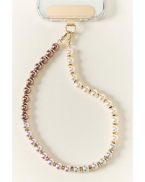 By Anthropologie Gradient Pearl Phone Chain - Natural