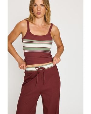 4th & Reckless Lani Stripe Tank Top - Red