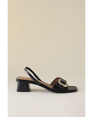 Flattered Jojo Leather Heels - Natural