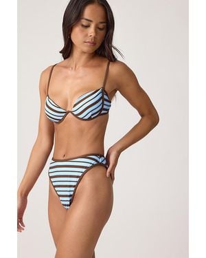 4th & Reckless Marina High-Leg Bikini Bottoms - Multicolour