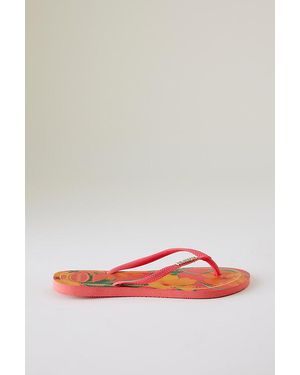 Havaianas Slim Tropical Flip Flops - Orange