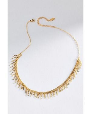 By Anthropologie Chain Fringe Necklace - Metallic