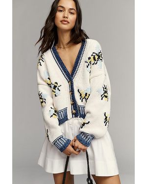 Maeve Icon Chunky Cardigan - Grey