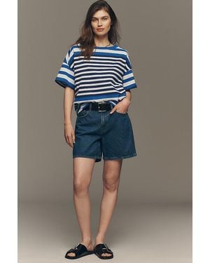 Maeve Fisherman Stripe T-Shirt - Blue