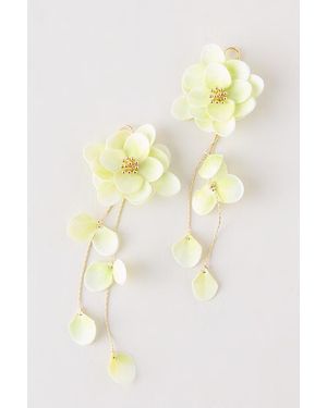 By Anthropologie Floral Drop Earrings - Yellow