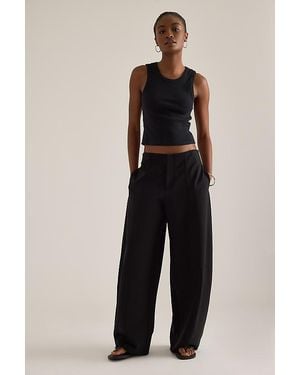 ALIGNE Houston Ponte Barrel Trousers - Blue