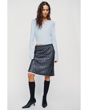 By Anthropologie Ribbed Knee-High Socks - Blue