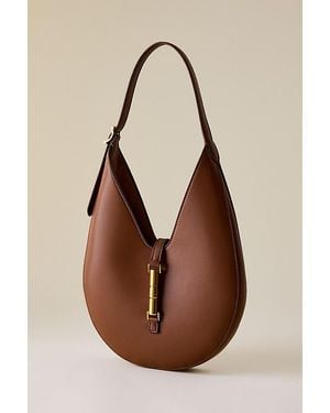 Charles & Keith Cesia Metallic-Accent Hobo Bag - Natural
