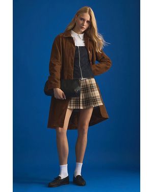 By Anthropologie Suede Car Coat - Brown