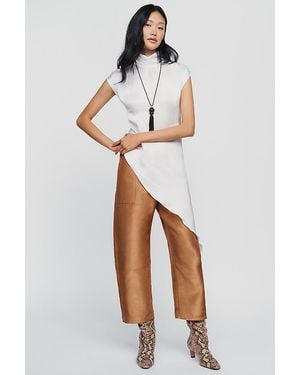 Maeve Marnie Taffeta Tapered Trousers - White