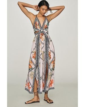 By Anthropologie Scarf Print Midi Dress - Multicolour