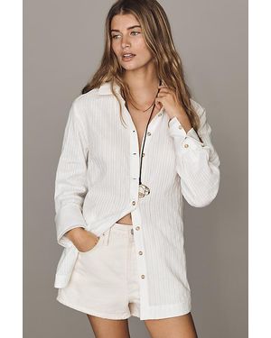 Pilcro Cotton Buttondown Shirt - Natural