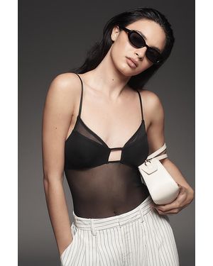 AFRM Myra Sheer Bodysuit - Black