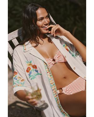 Celandine Embroidered Surf Shirt - Black