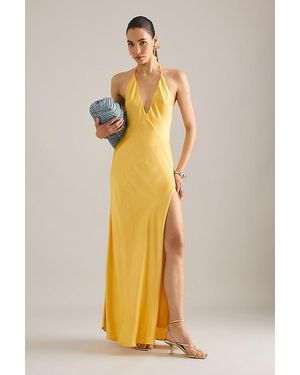 Bardot Yve Halter Maxi Dress - Metallic