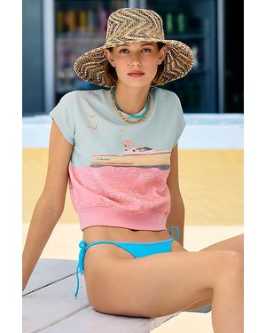 Celandine Boat Club Short-Sleeve Sweatshirt - Blue