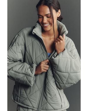Daily Practice Quilted Puffer Jacket - Grey