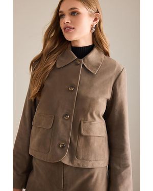 SELECTED Kaya Suede Jacket - Brown