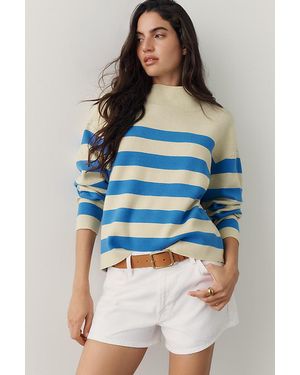 Maeve Carys Mock-Neck Jumper - Blue