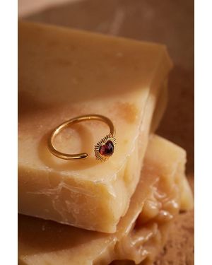 Rachel Jackson Mini Garnet Heart Ring - Brown
