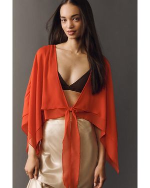 By Anthropologie Sheer Layered Poncho