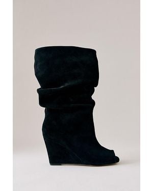 Silent D Kiki Peep-Toe Tall Boots - Black