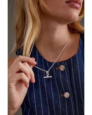 Tilly Sveaas Sterling Small T-Bar Chain Necklace - Natural