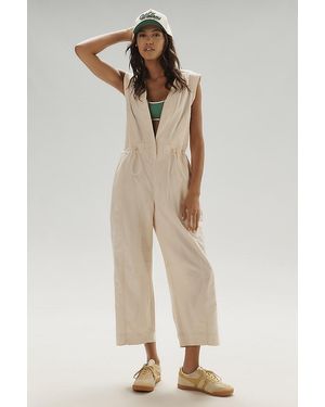 Daily Practice Soller Drawstring Jumpsuit - Natural