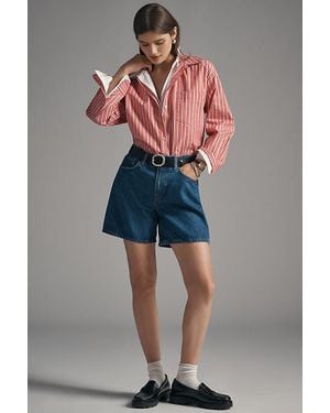 Maeve The Double-Layered Shrunken Bennet Buttondown Shirt By