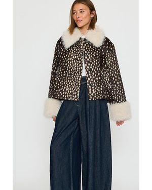 By Anthropologie Faux-Fur Jacket - Blue