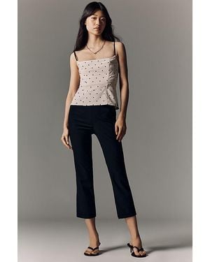 Maeve Pull-On Capri Trousers - Grey