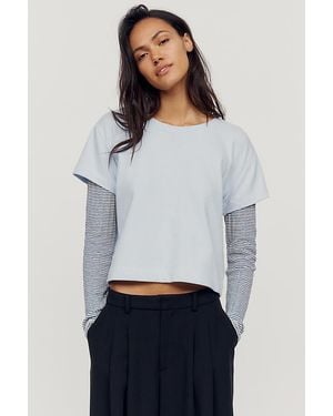 Pilcro Double Layered Long-Sleeve T-Shirt - White