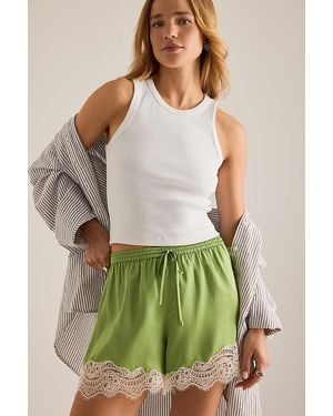 ALIGNE Linette Lace-Trim Shorts - Green