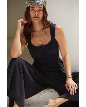By Anthropologie The Simona Scoop-Neck Jumpsuit - Black