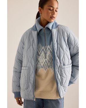 Varley Serina Reversible Quilt Jacket - Blue