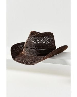 Anthropologie Straw Rancher Hat - Brown