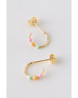 Enamel Copenhagen Lola Small Hoop Earrings - White