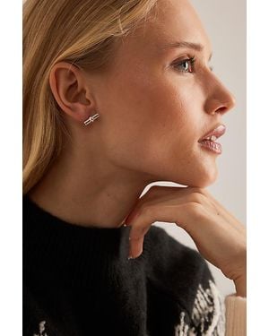 Tilly Sveaas Sterling T-Bar Stud Earrings - Natural