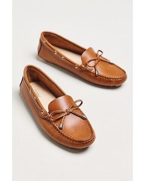 Maeve Bow Driving Moccasins - Brown